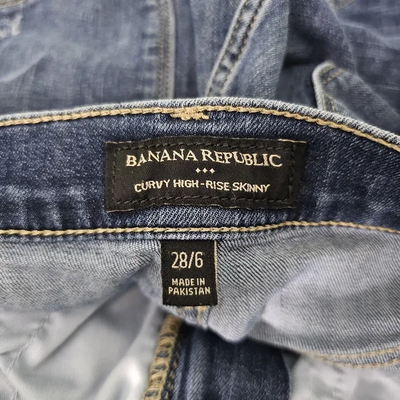 Banana Republic Curvy High Rise Skinny Medium Wash Size 28 /‎ 6 - Picture 6 of 8